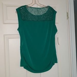 NY and Co, green sleeveless top, nwt, size large